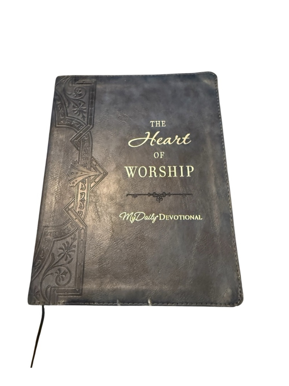 The Heart of Worship My Daily Devotional - Dark Blue Faux Leather Cover